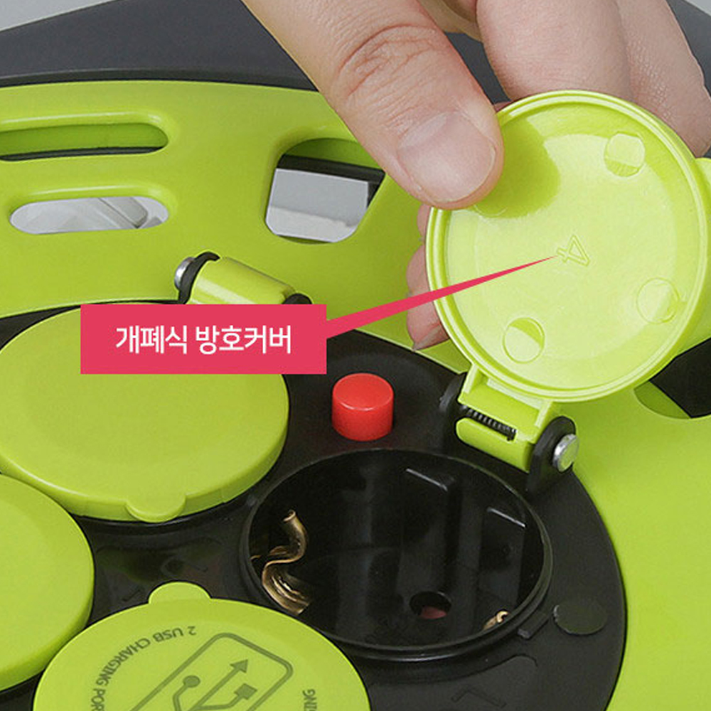 러그박스 릴선 25M 캠핑용 1.5SQ 방우형콘센트 접지3구 USB2구 이미지 6