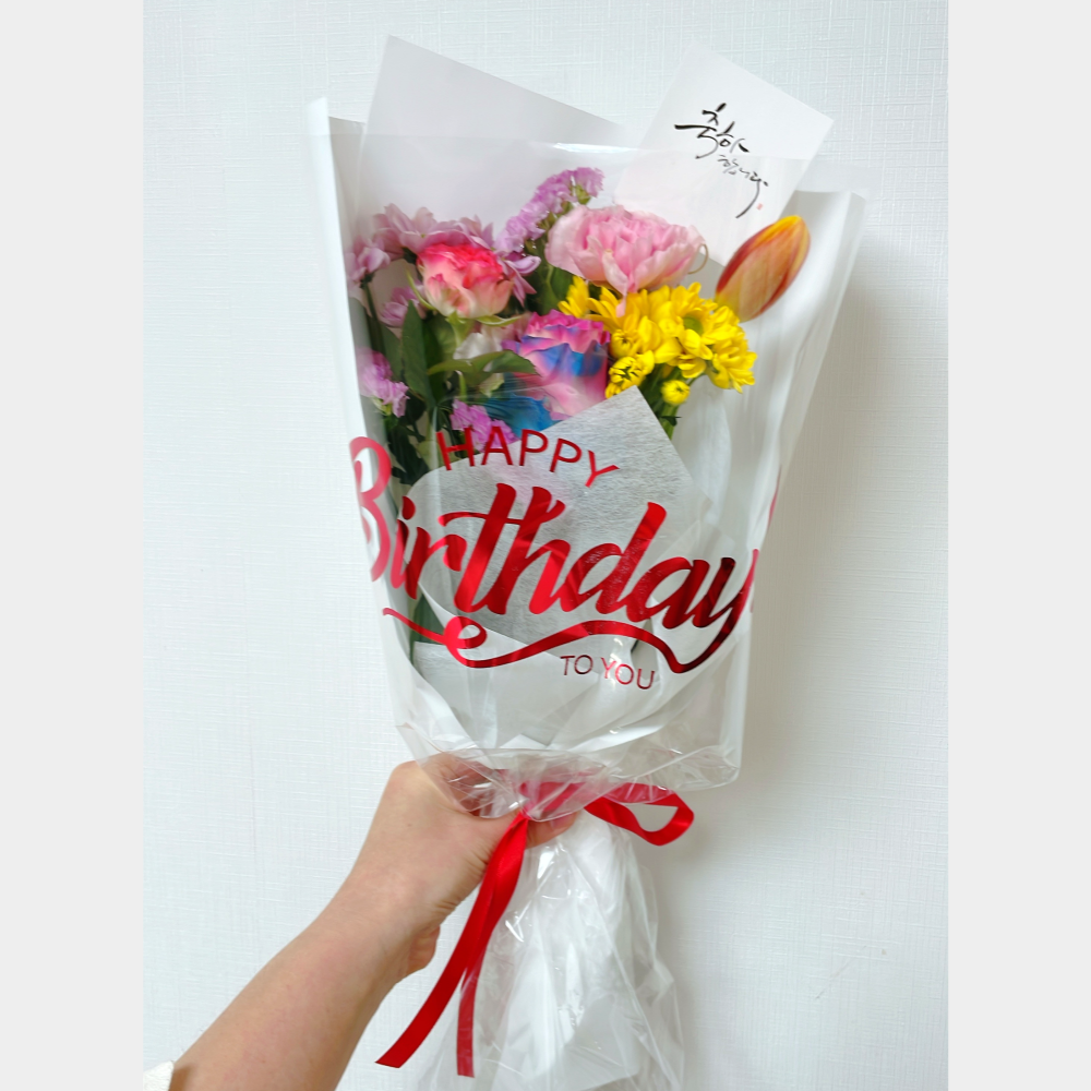 생일 생신 축하 한다발 꽃다발 꽃배달 생화 꽃집 정기구독 꽃배달싼곳 선물 꽃 - 상세 이미지 3