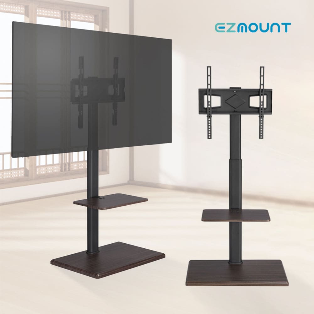 EZ 우드타입 TV 이동식 거치대 60Kg 55인치까지