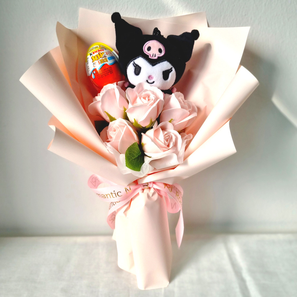 산리오 인형꽃다발 쿠로미 킨더조이 어린이꽃다발