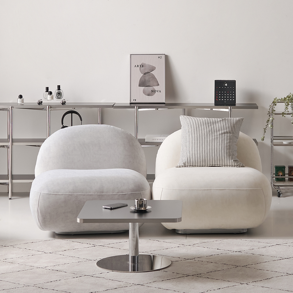 루이스 패브릭 1인 조약돌 거실의자 쇼파