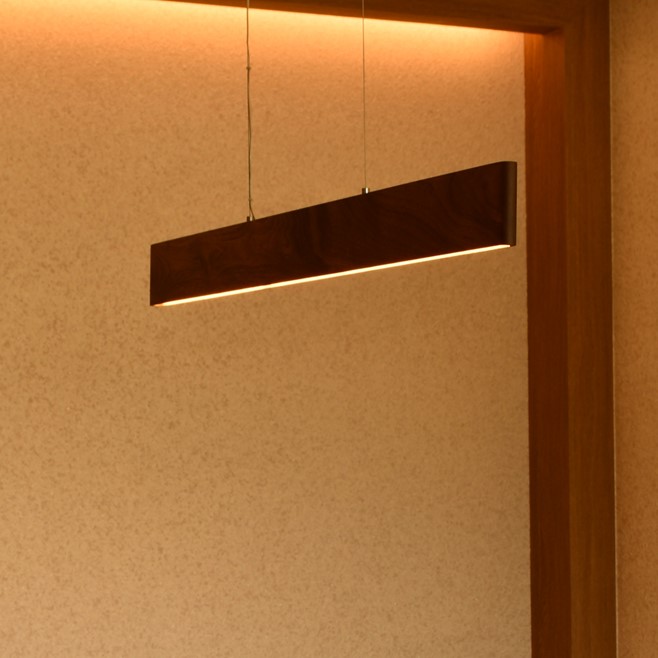 식탁조명 리니어 원목 펜던트 조명 우드 LED 식탁등 뭉클