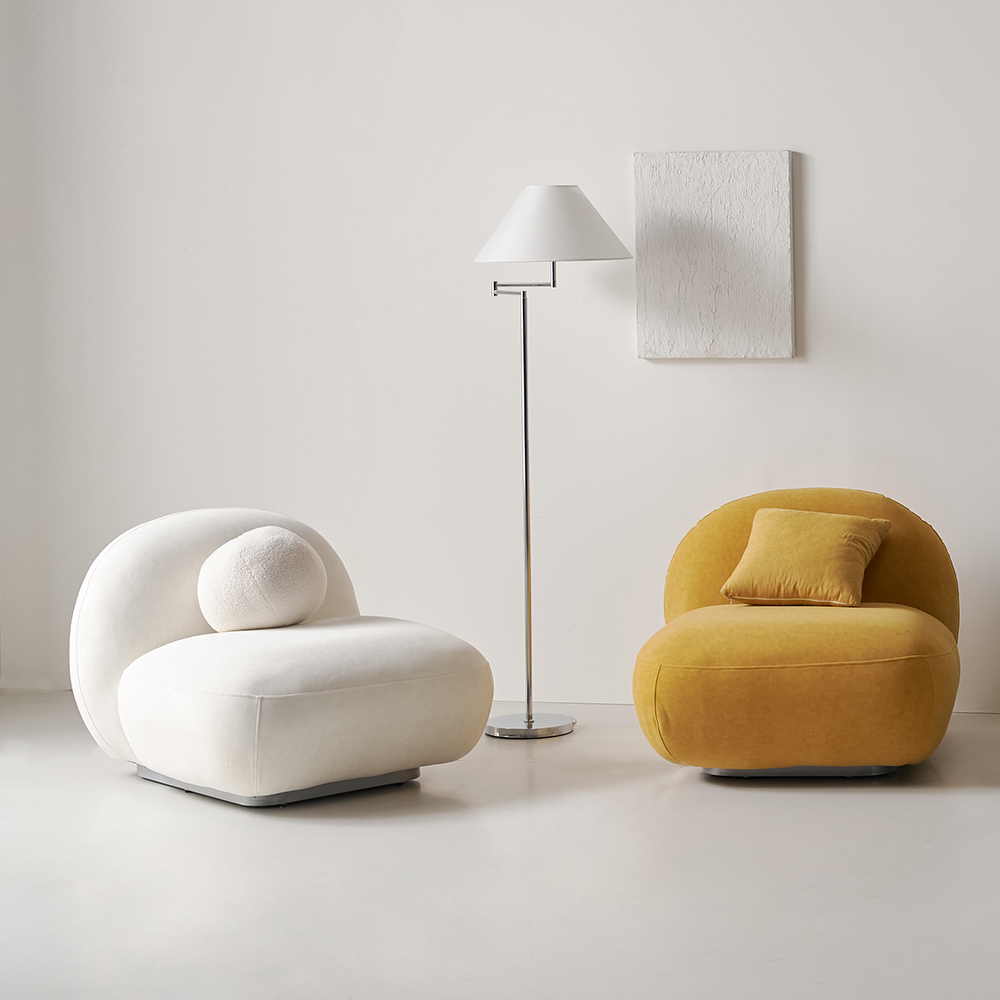 루이스 패브릭 1인 조약돌 거실의자 쇼파