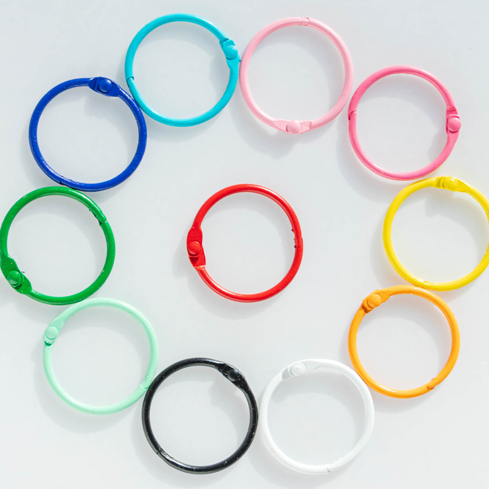 금속 컬러 카드링 30mm 45mm 키링 오픈 오링 o링 고리 제품 이미지