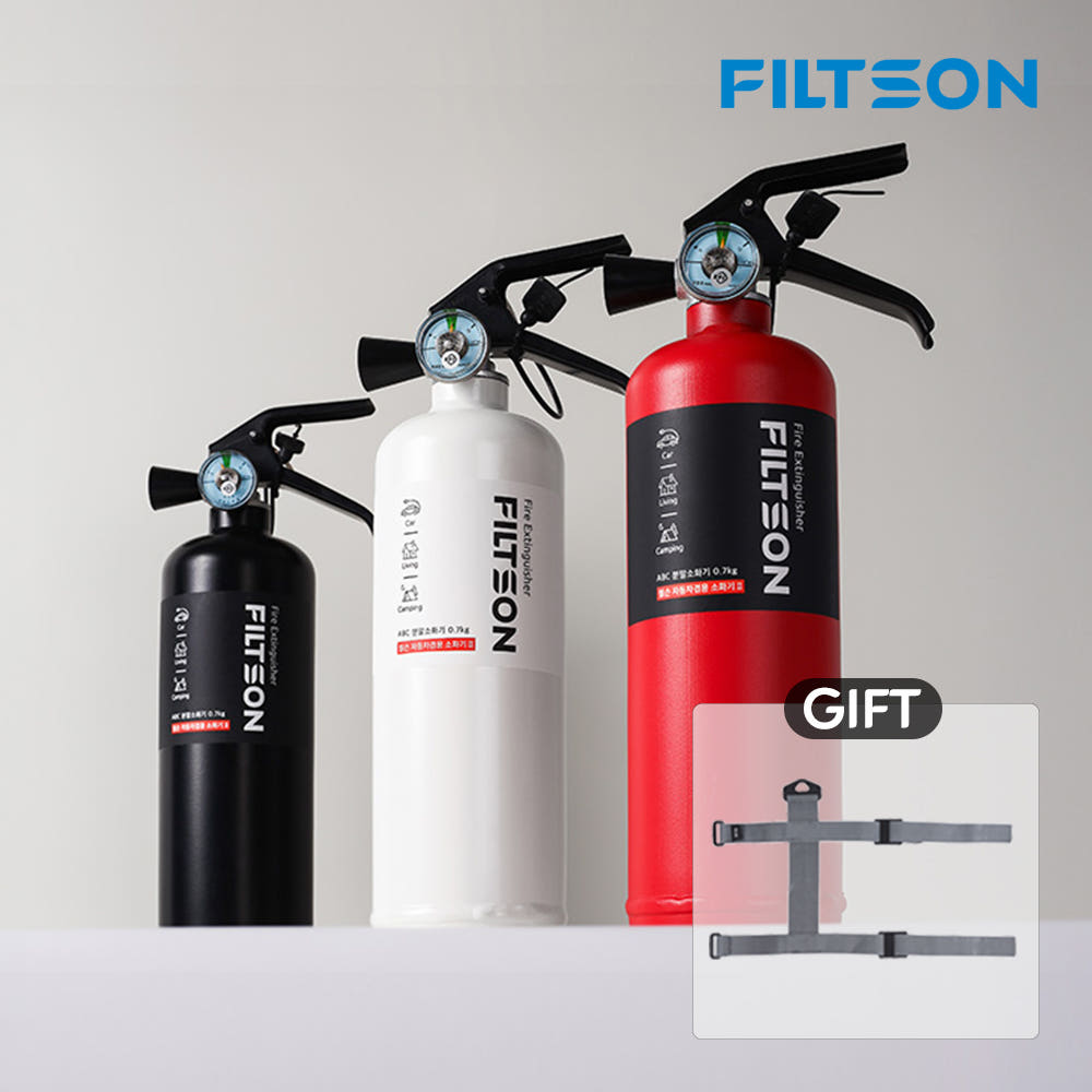 필슨 차량용 소화기 국산 가정용 자동차겸용 캠핑 휴대용 소화기 0.7kg 스트랩거치대 포함