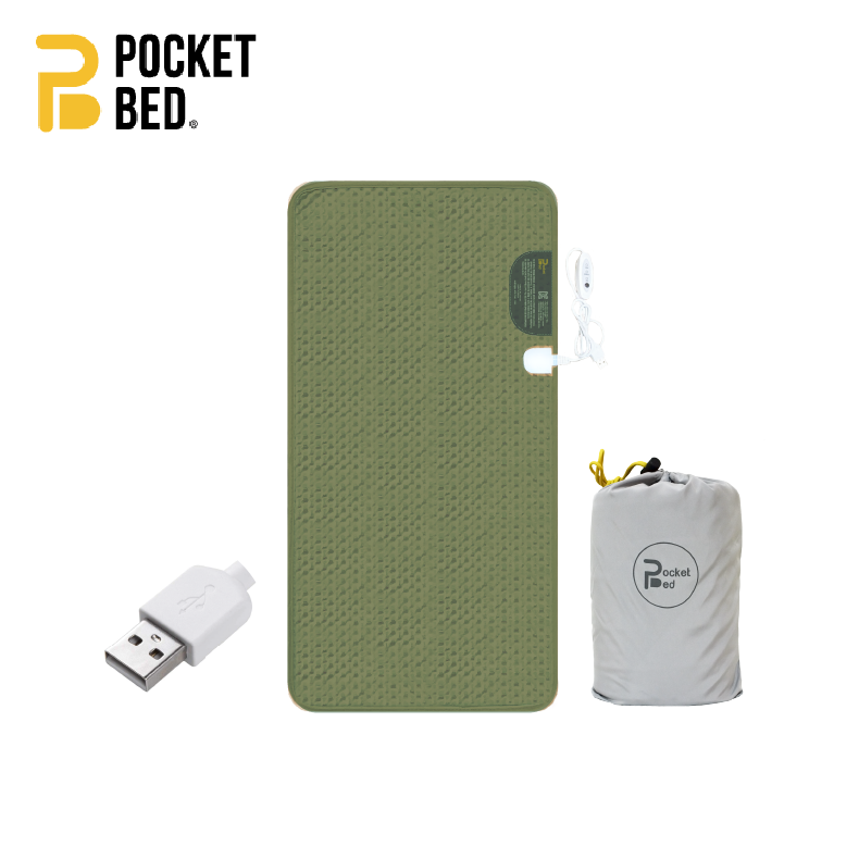 포켓베드 전기 장판 온열 탄소 카본 매트 캠핑 1인용 1인 싱글 차박 휴대용 USB 1구
