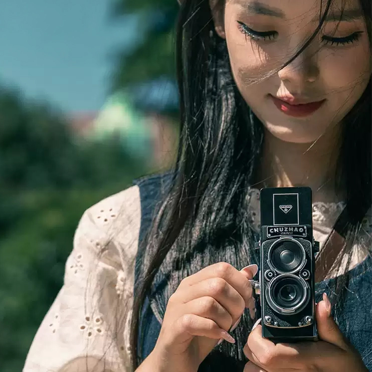 CHUZHAO M1 카메라 롤라이플렉스 토이 클래식 레트로 복고풍 디지털 TLR 카메라 레드 - 상세 이미지 5