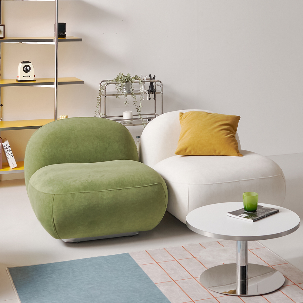 루이스 패브릭 1인 조약돌 거실의자 쇼파