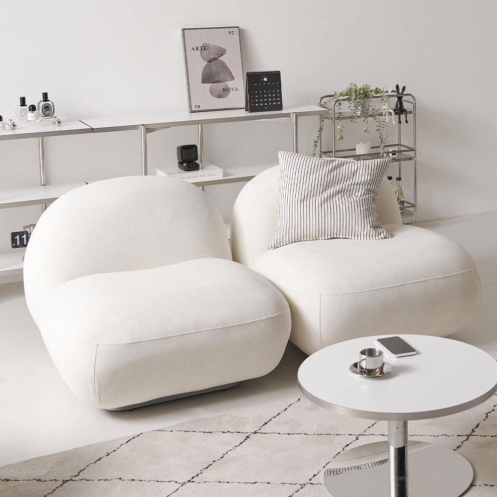 루이스 패브릭 1인 조약돌 거실의자 쇼파