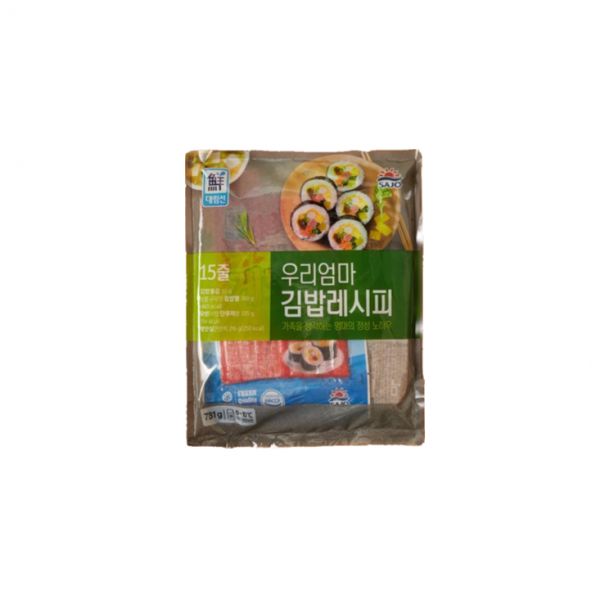 대림 우리엄마 김밥레시피 781g 15줄 : 빌루 스토어