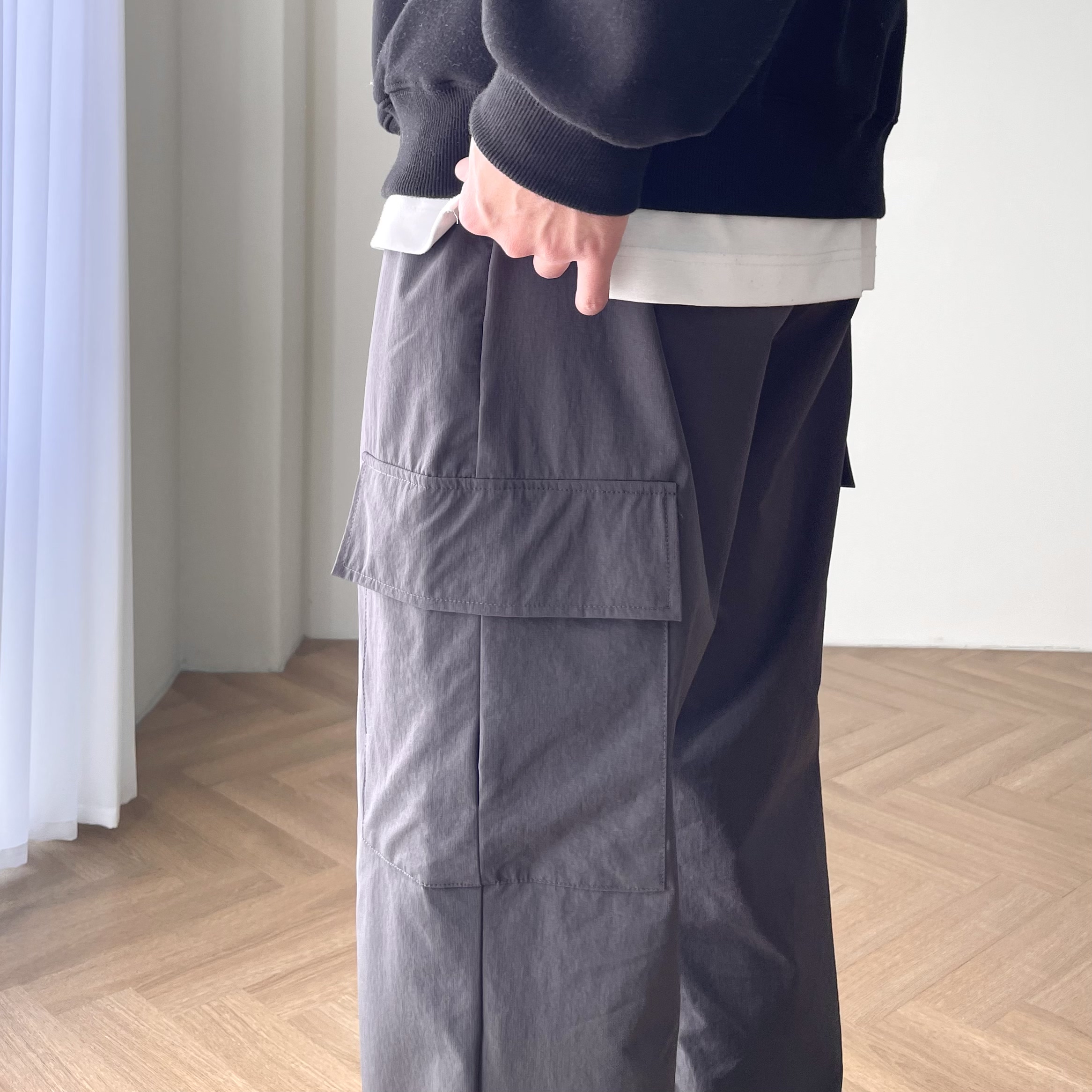 남자나일론팬츠 스판카고바지 건빵바지 - 상세 이미지 4