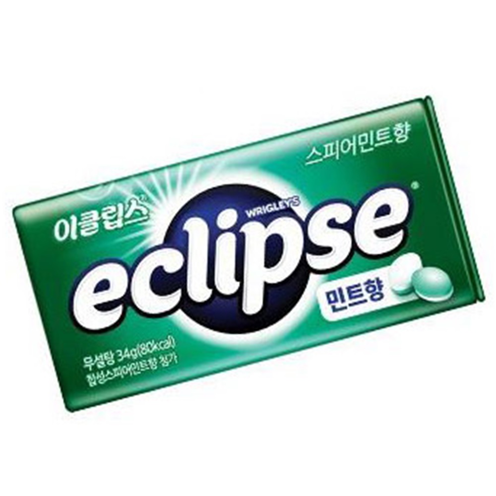 이클립스 입냄새사탕 졸릴때먹는사탕 금연 구취제거캔디 민트향 스피아민트 5개 - 상품 이미지