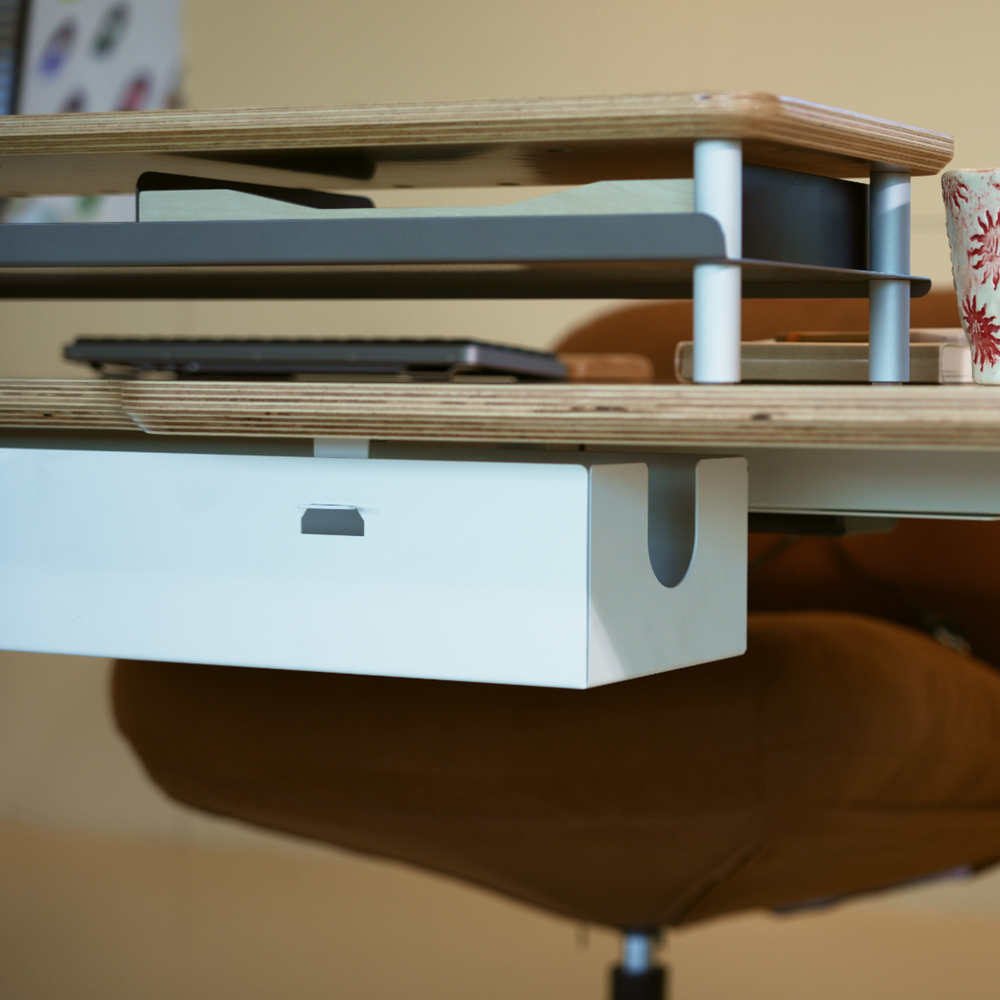 오프레임 멀티탭박스 멀티박스 멀티탭정리함 전선 정리 책상 모션데스크 대형 사이즈 이미지 4