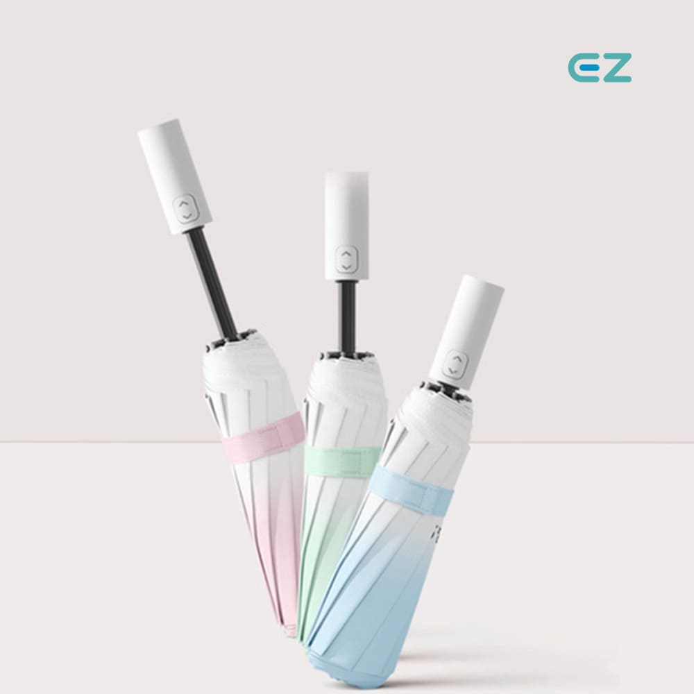 EZ 그라데이션 튼튼한 3단 완전 자동 우산 양우산 - 상세 이미지 2