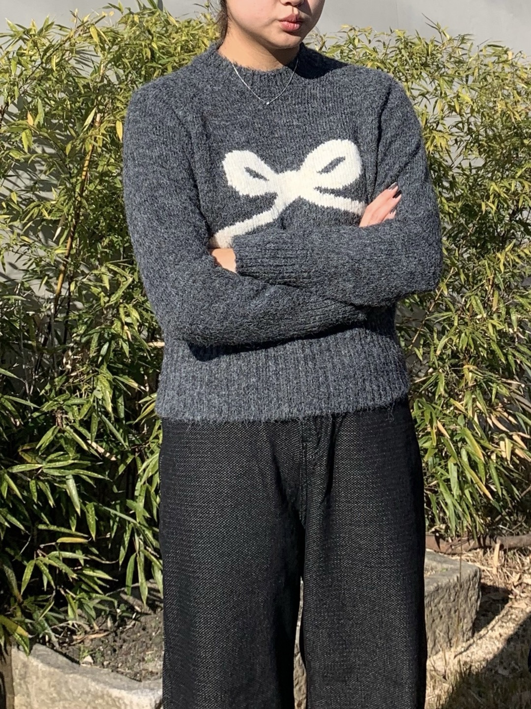 리본니트 라운드 스웨터 나그랑니트 크롭니트 이미지 7