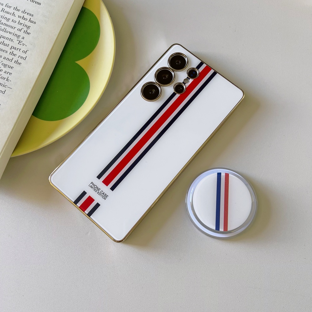 맥세이프 케이스 명품 그립톡 힌지보호 풀커버 링 화이트, 갤럭시S25 울트라