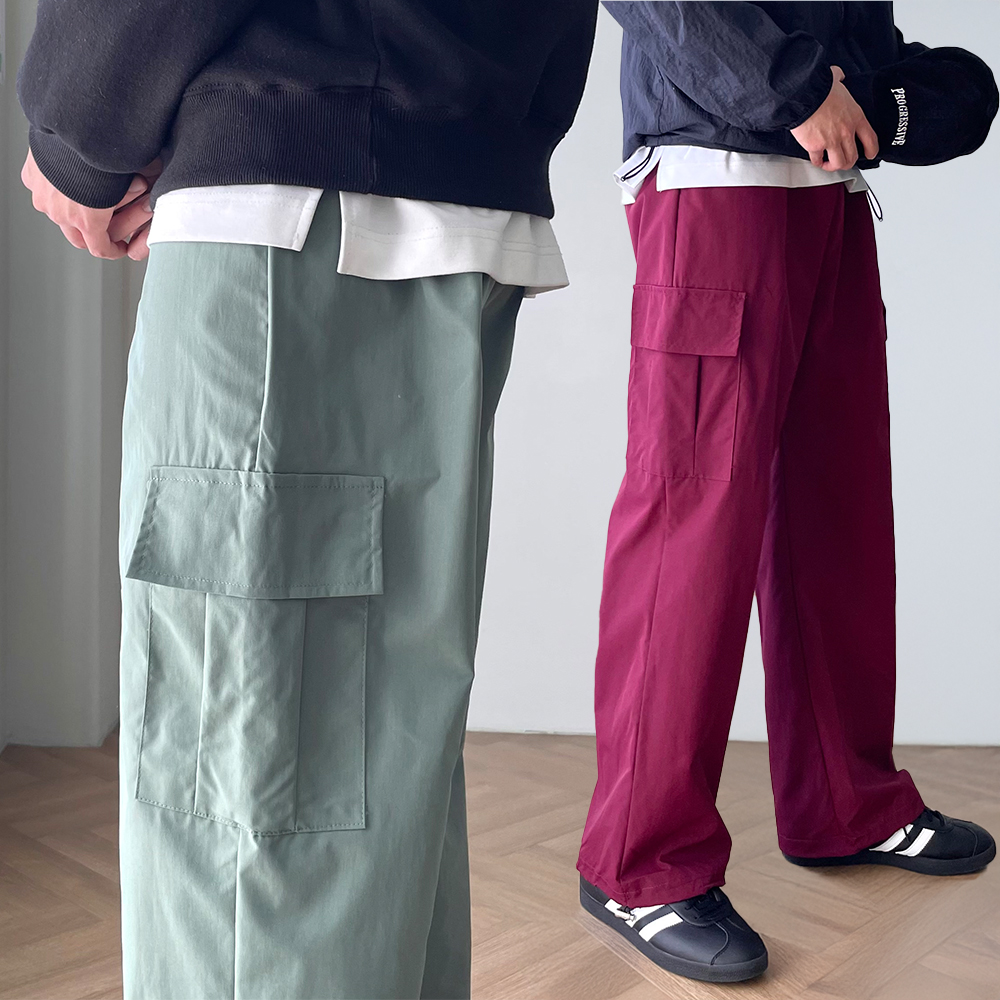 나일론팬츠 남자와이드카고팬츠 건빵바지 - 상품 이미지
