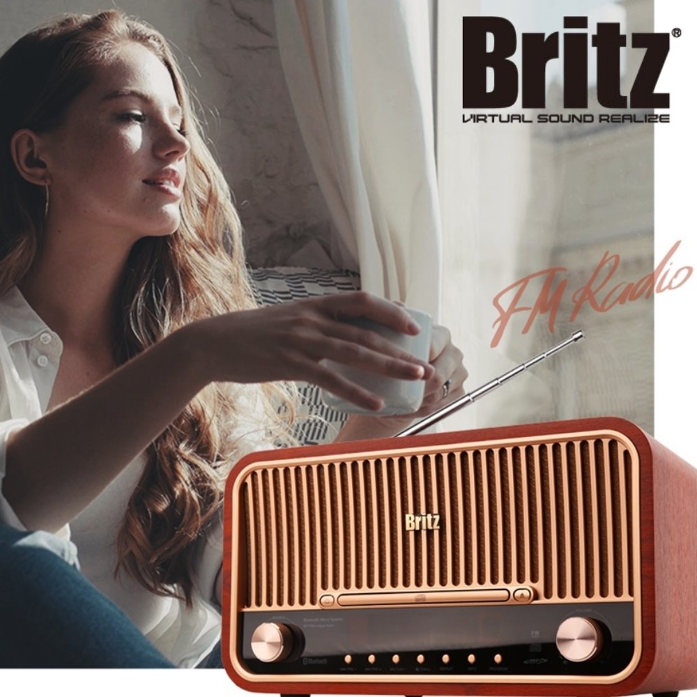 올인원 아날로그 레트로 블루투스 CD플레이어 학습용 아기 시디플레이어 라디오