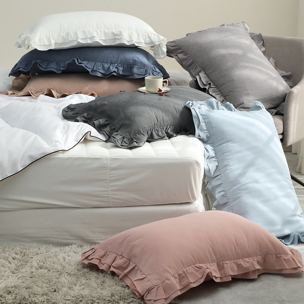 순면 프릴 베개커버 5070 베갯잇 베겟잎 7칼라