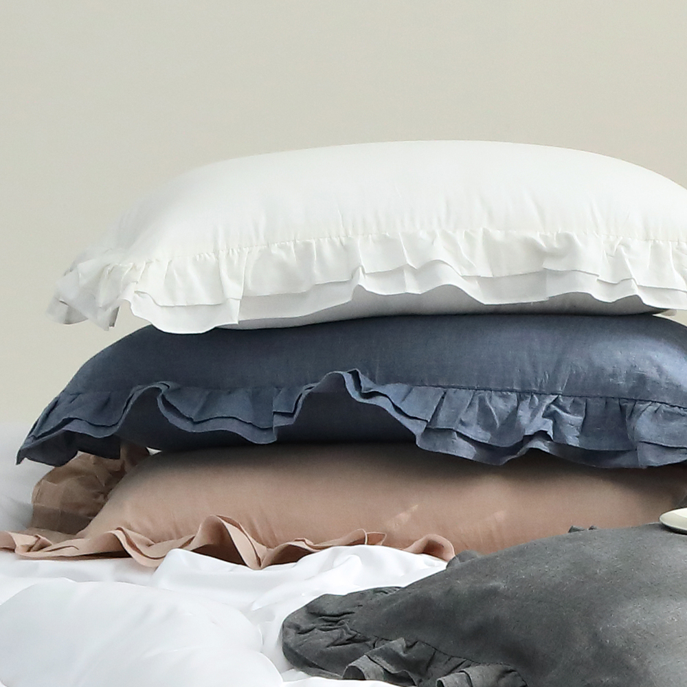 순면 프릴 베개커버 5070 베갯잇 베겟잎 7칼라