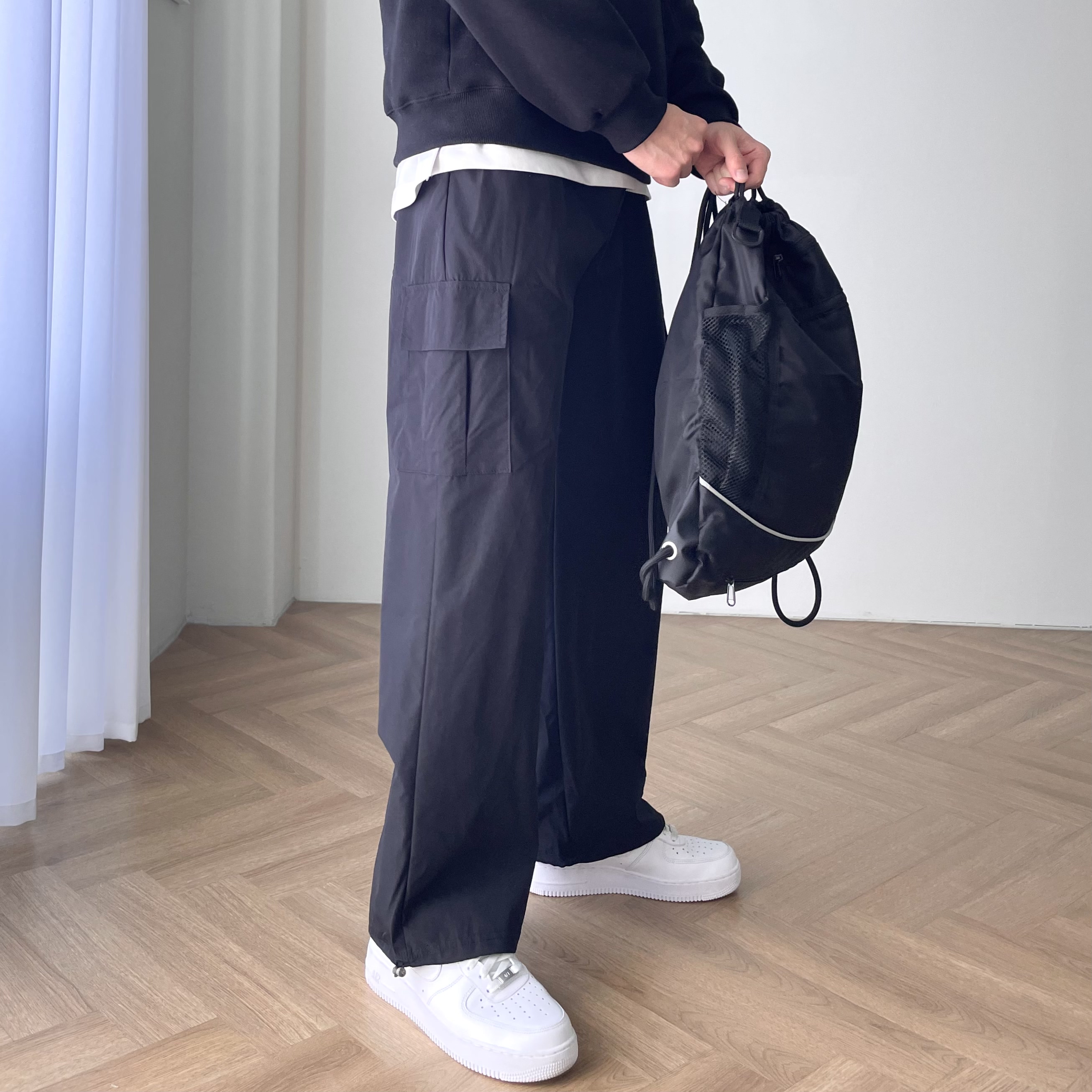 1+1 나일론팬츠 남자와이드카고팬츠 건빵바지 이미지 8