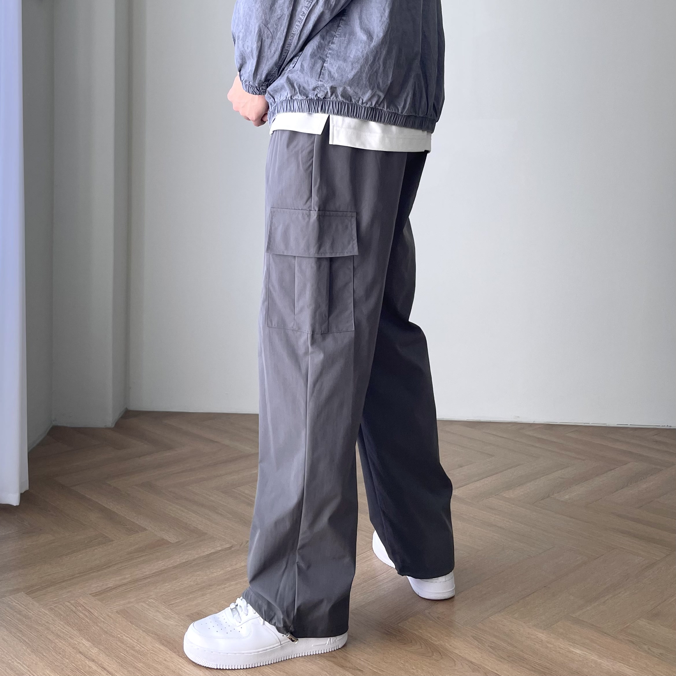 1+1 나일론팬츠 남자와이드카고팬츠 건빵바지 이미지 6