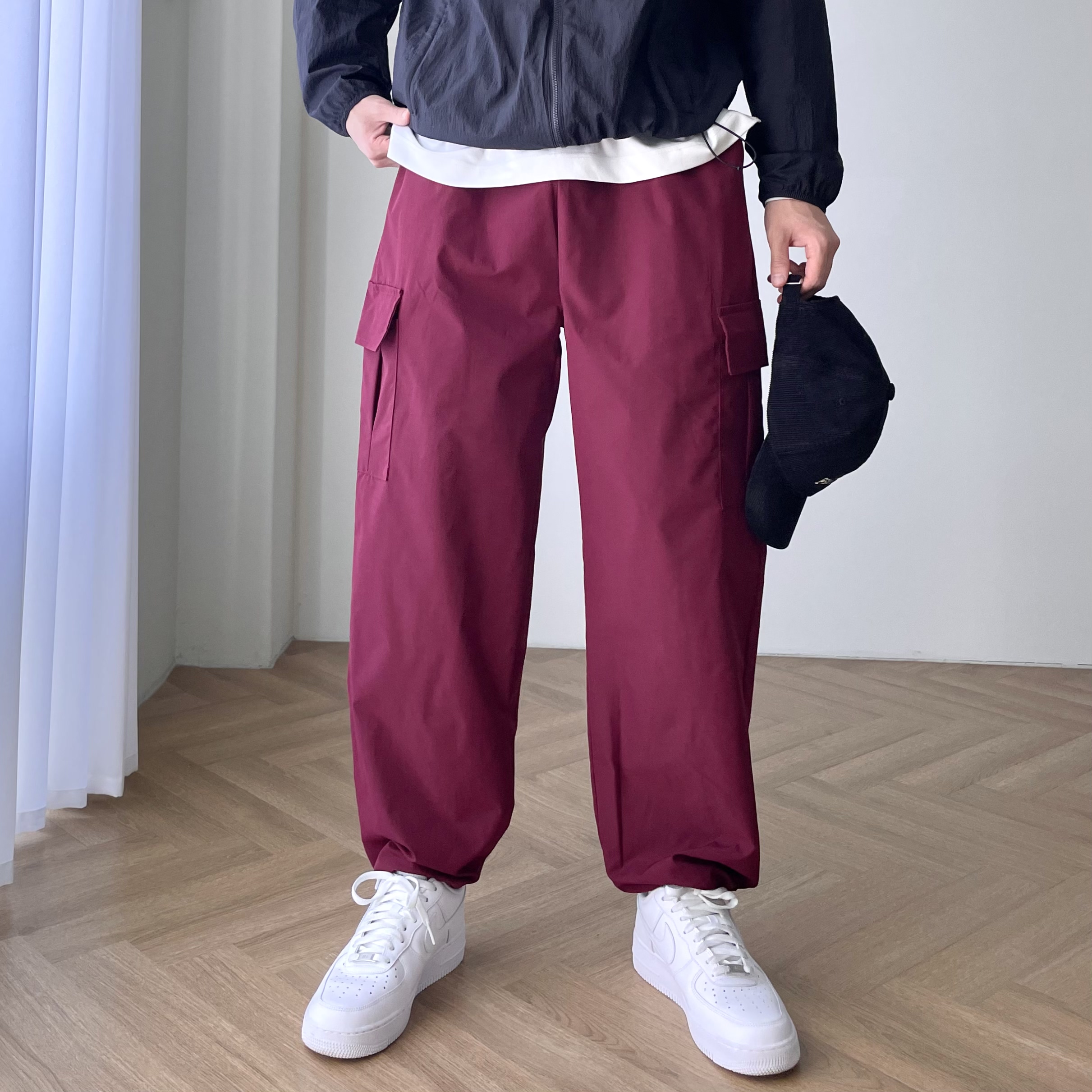 나일론팬츠 남자와이드카고팬츠 건빵바지 - 상세 이미지 4