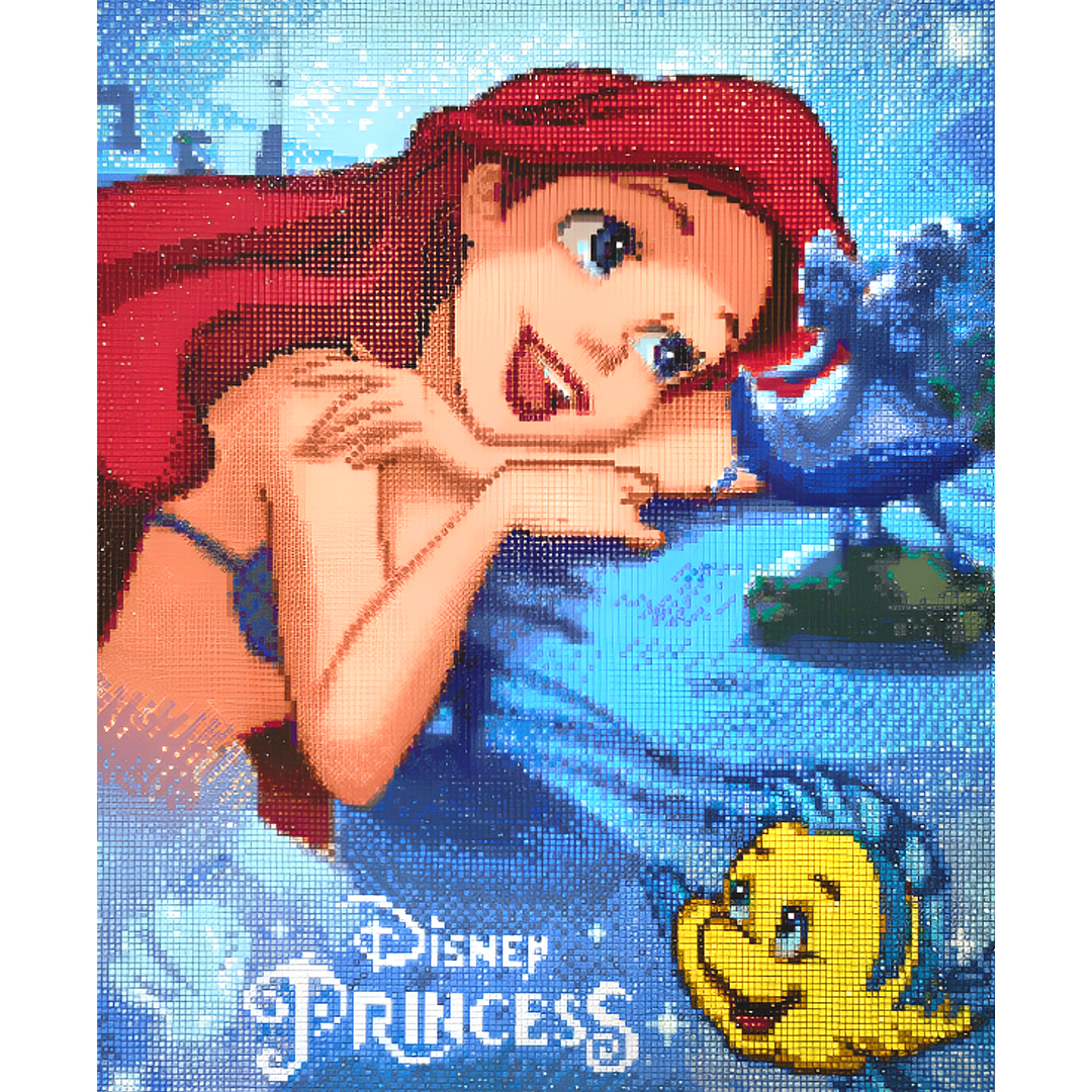 디즈니 포켓몬 보석십자수 어린이 DIY 비즈 캔버스형 인어공주 DBS021