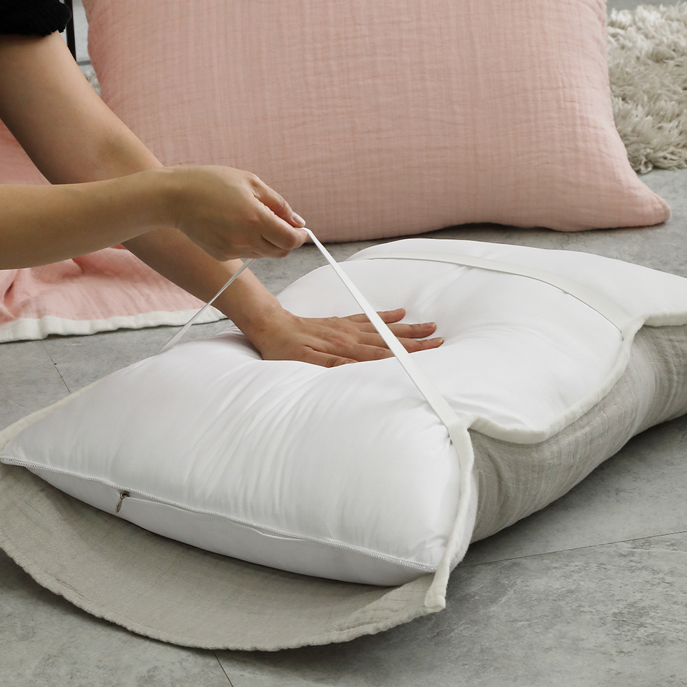 순면 거즈 밴딩 베개 수건 덮개 베갯잇 휴대용 배게 커버 5070