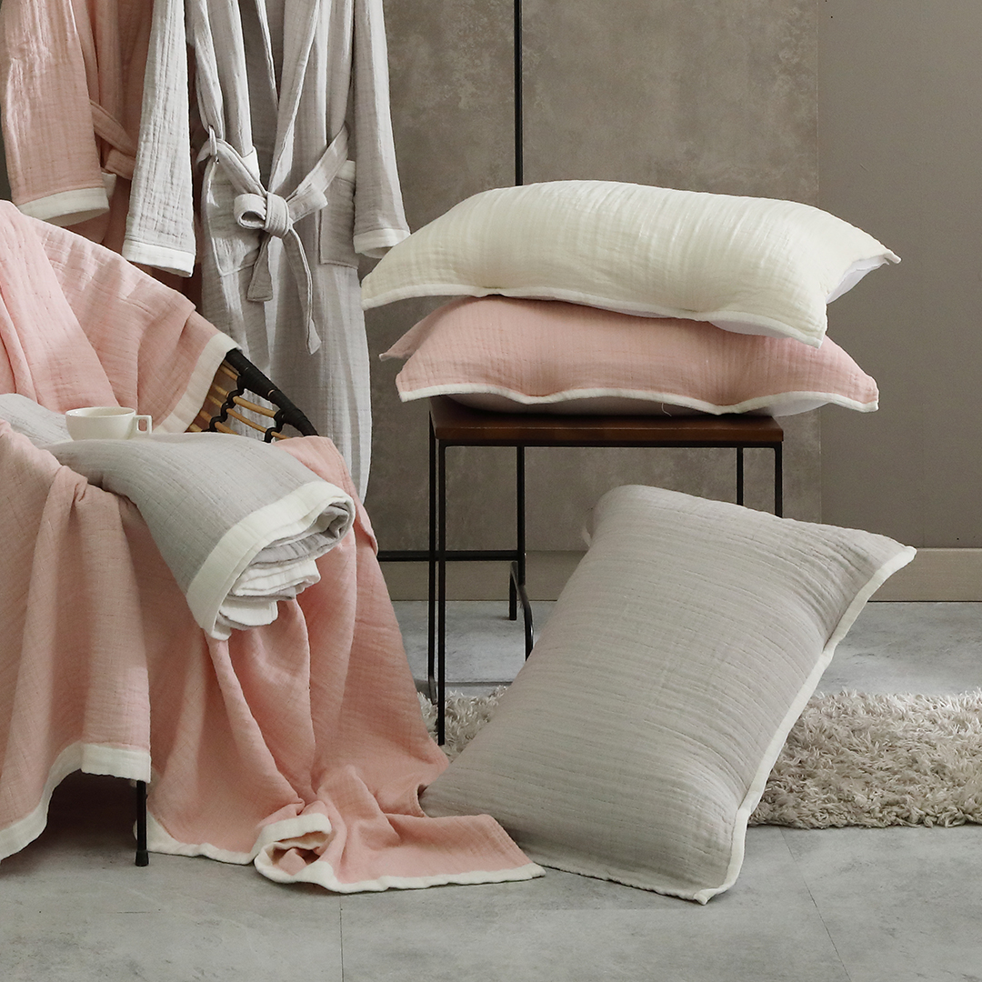 순면 거즈 밴딩 베개 수건 덮개 베갯잇 휴대용 배게 커버 5070