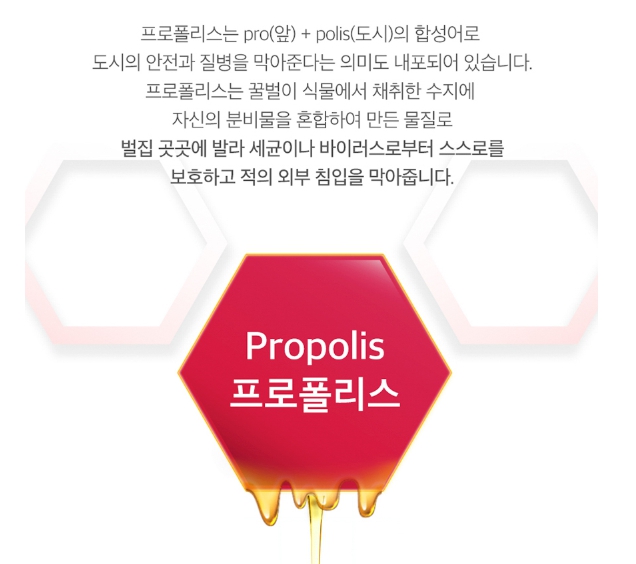 면역케어 레드 프로폴리스 츄어블 연질 캡슐 꿀벌 효과 플라보노이드 항균 면역 항산화 환절기 - 상세 이미지 5