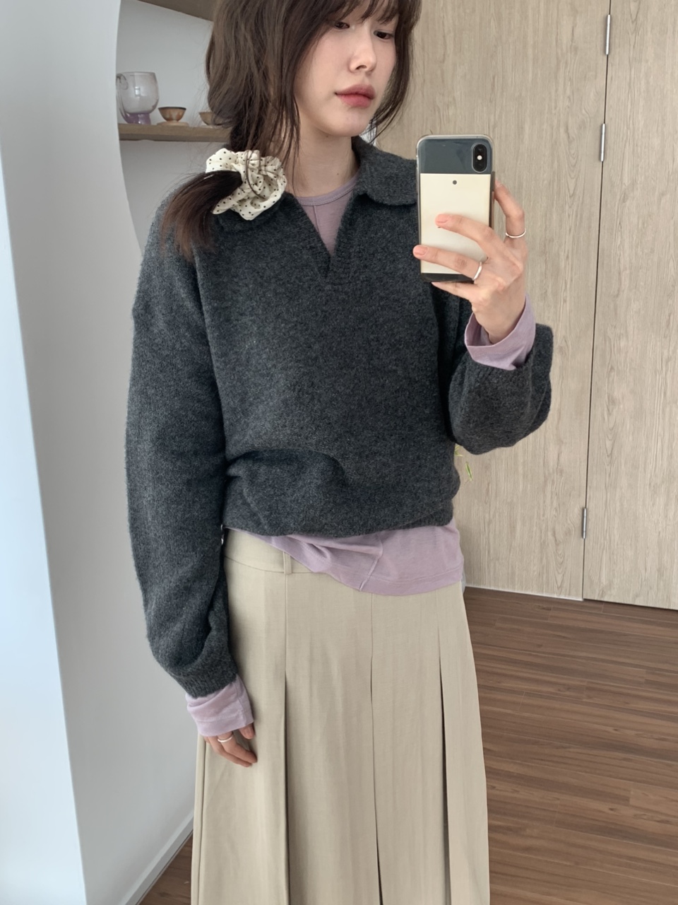 [S-M] 뮤어 볼드 플리츠 미디 스커트 2colors 상세 이미지 33