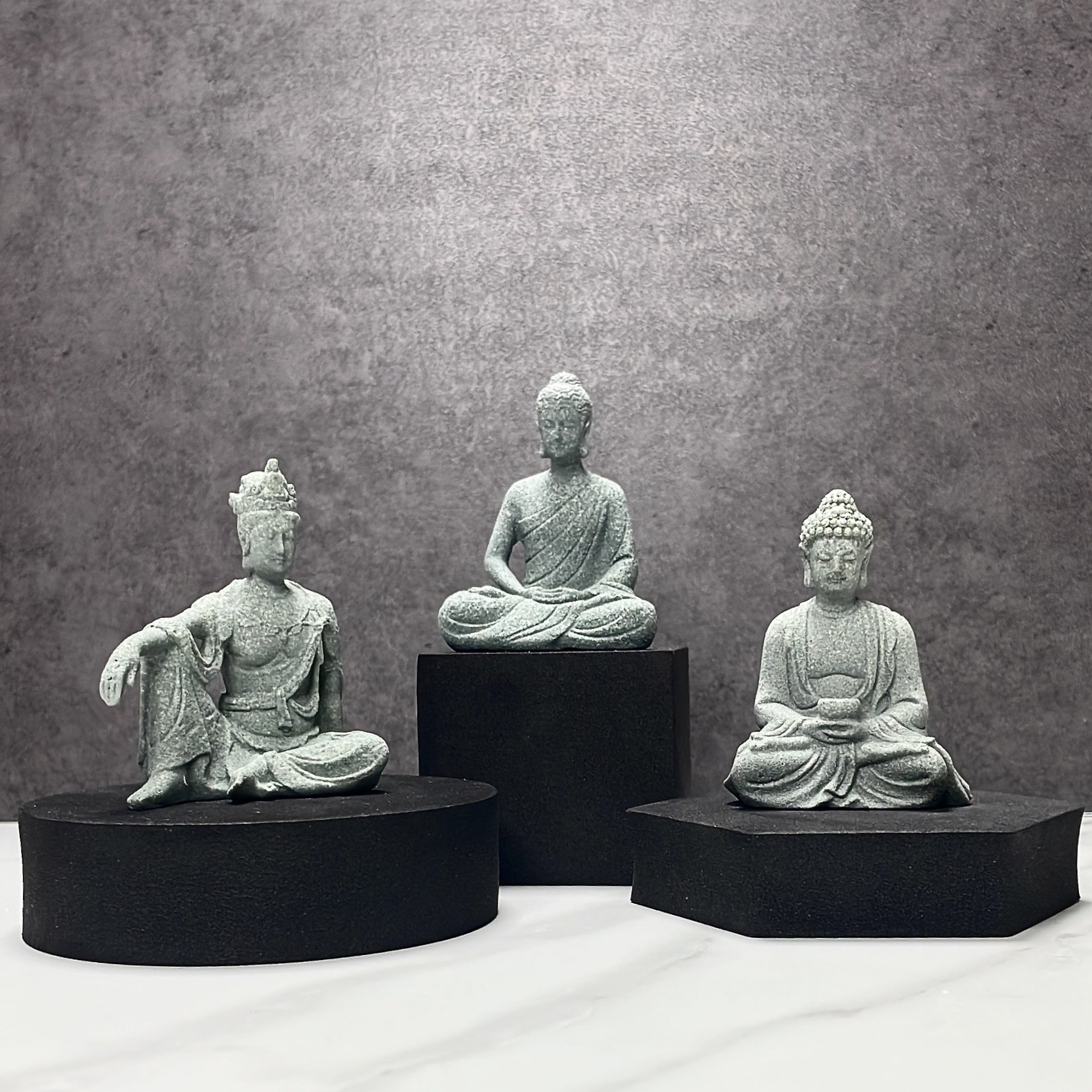 삼존불 미니 불상 석가모니 약사여래 관세음보살 부처상 불교굿즈 홈테리어 이미지 2
