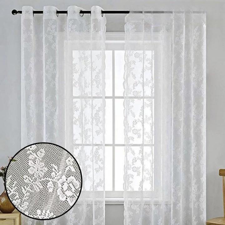 시스루 커튼 사생활 보호 커튼 150 얇은 커튼 흰색