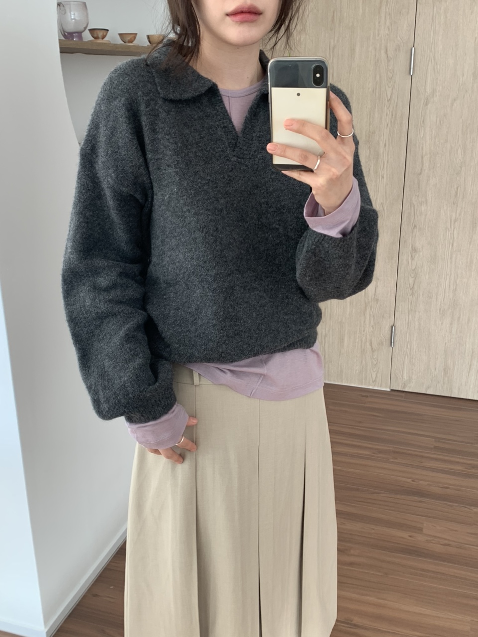 [S-M] 뮤어 볼드 플리츠 미디 스커트 2colors 상세 이미지 34