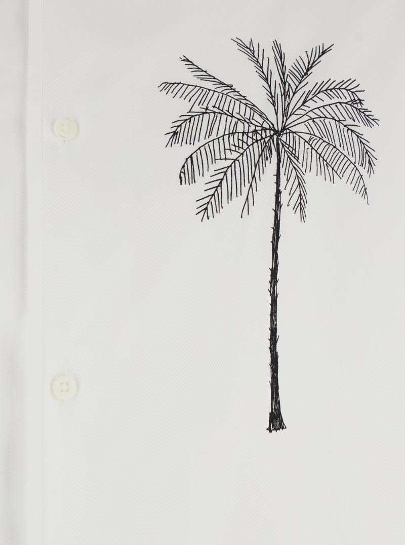 JACQUEMUS White Shirt with Front and Back Print in Cotton Man 255SH11217272CM : 에이치케이인터컴