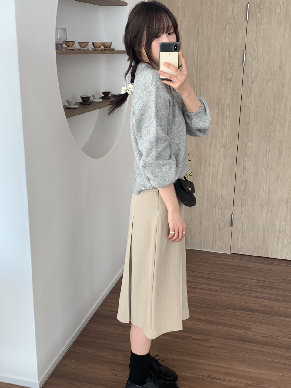 [S-M] 뮤어 볼드 플리츠 미디 스커트 2colors 상세 이미지 28