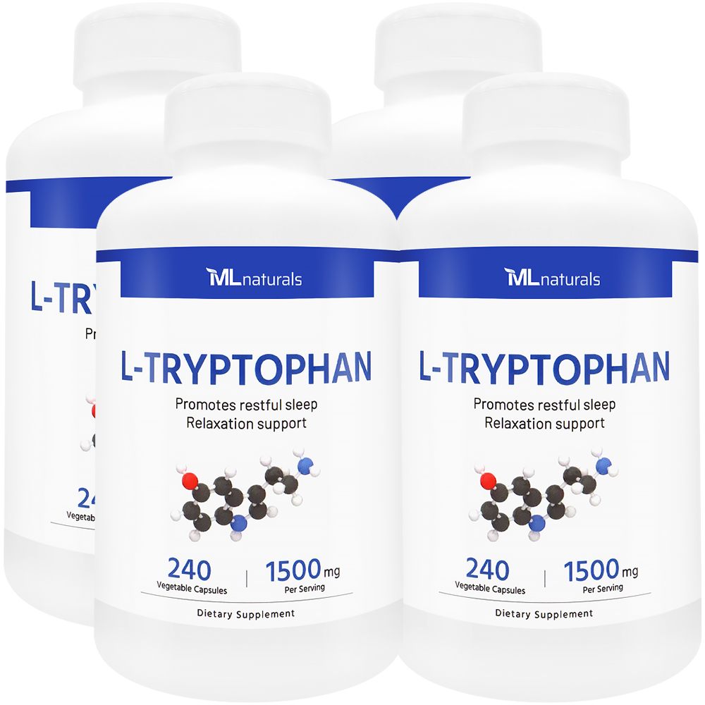 2025 신제품! 4병 마이라이프 내추럴스 L-트립토판 1500mg 240야채캡슐 - 상품 이미지