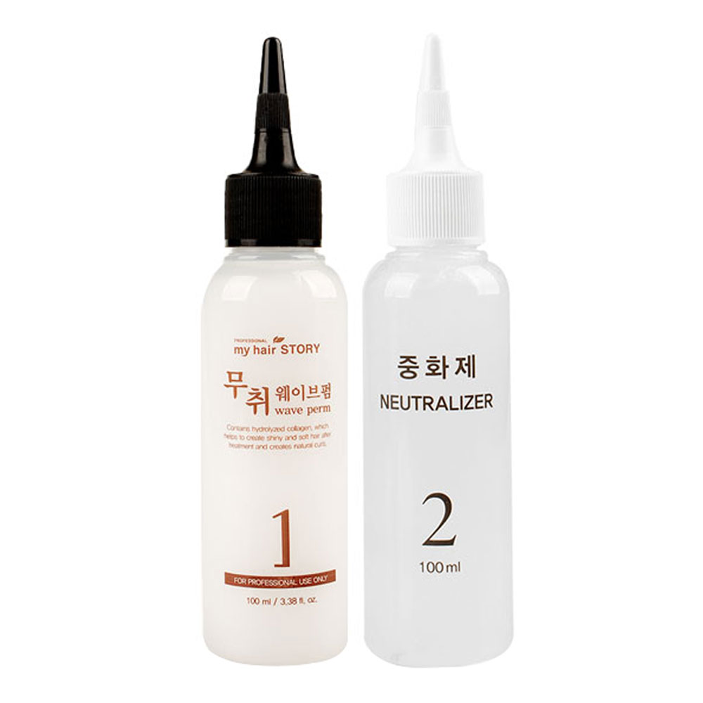 마이헤어스토리 무취 웨이브펌 1,2제 100ml (30개입) : 새론장터