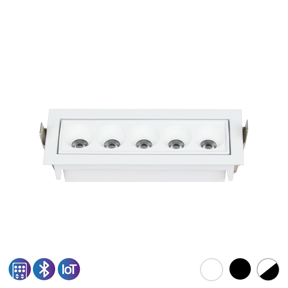 LED 에코 디밍 데코 멀티 리모컨 매입등 5구 10W IOT 블루투스 플리커프리 - 상세 이미지 3