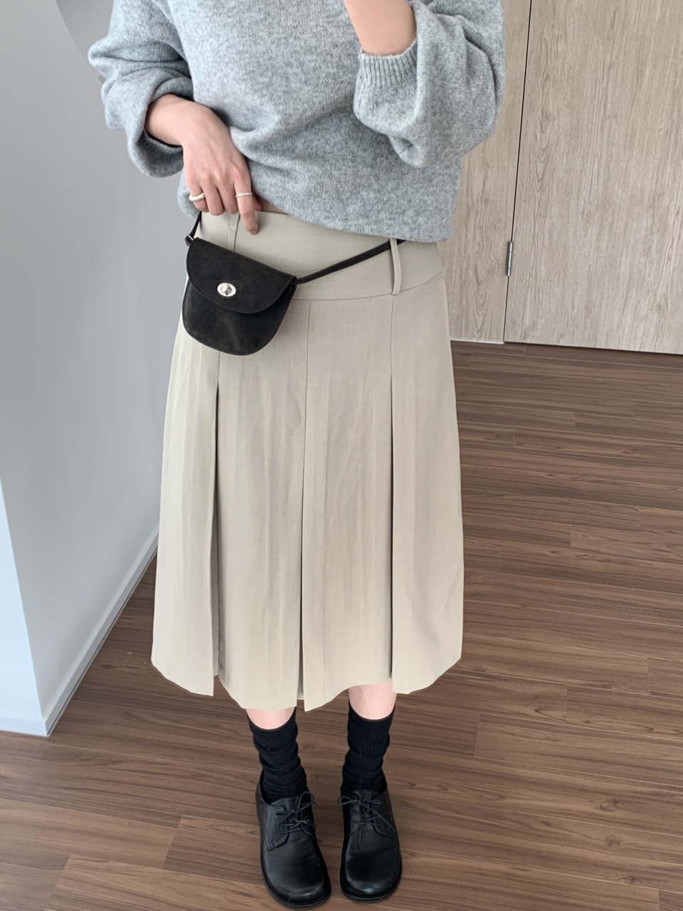 [S-M] 뮤어 볼드 플리츠 미디 스커트 2colors 상세 이미지 27