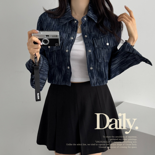 청남방 크롭청남방 여성봄자켓 - 상세 이미지 3