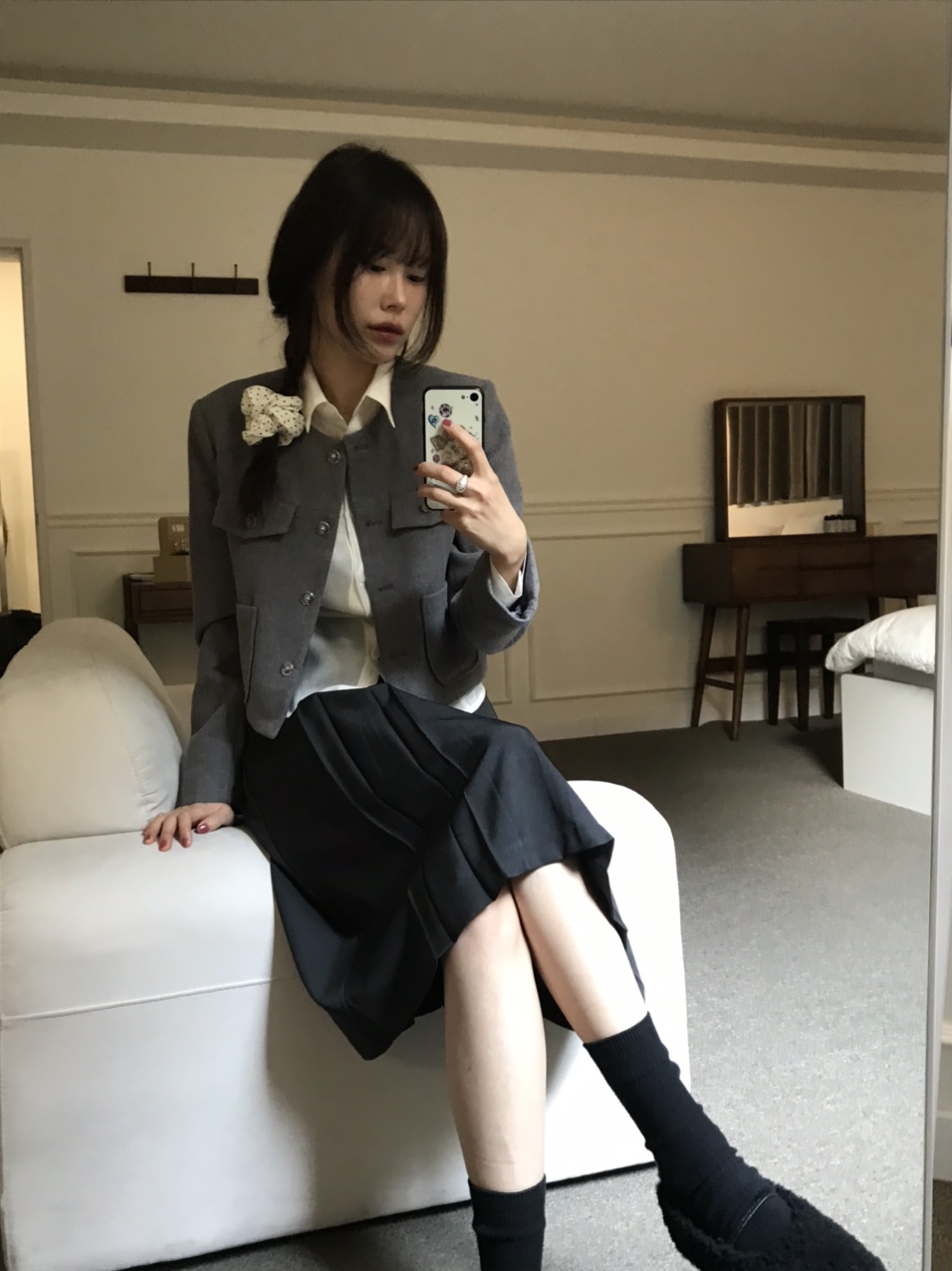 [S-M] 뮤어 볼드 플리츠 미디 스커트 2colors 상세 이미지 53