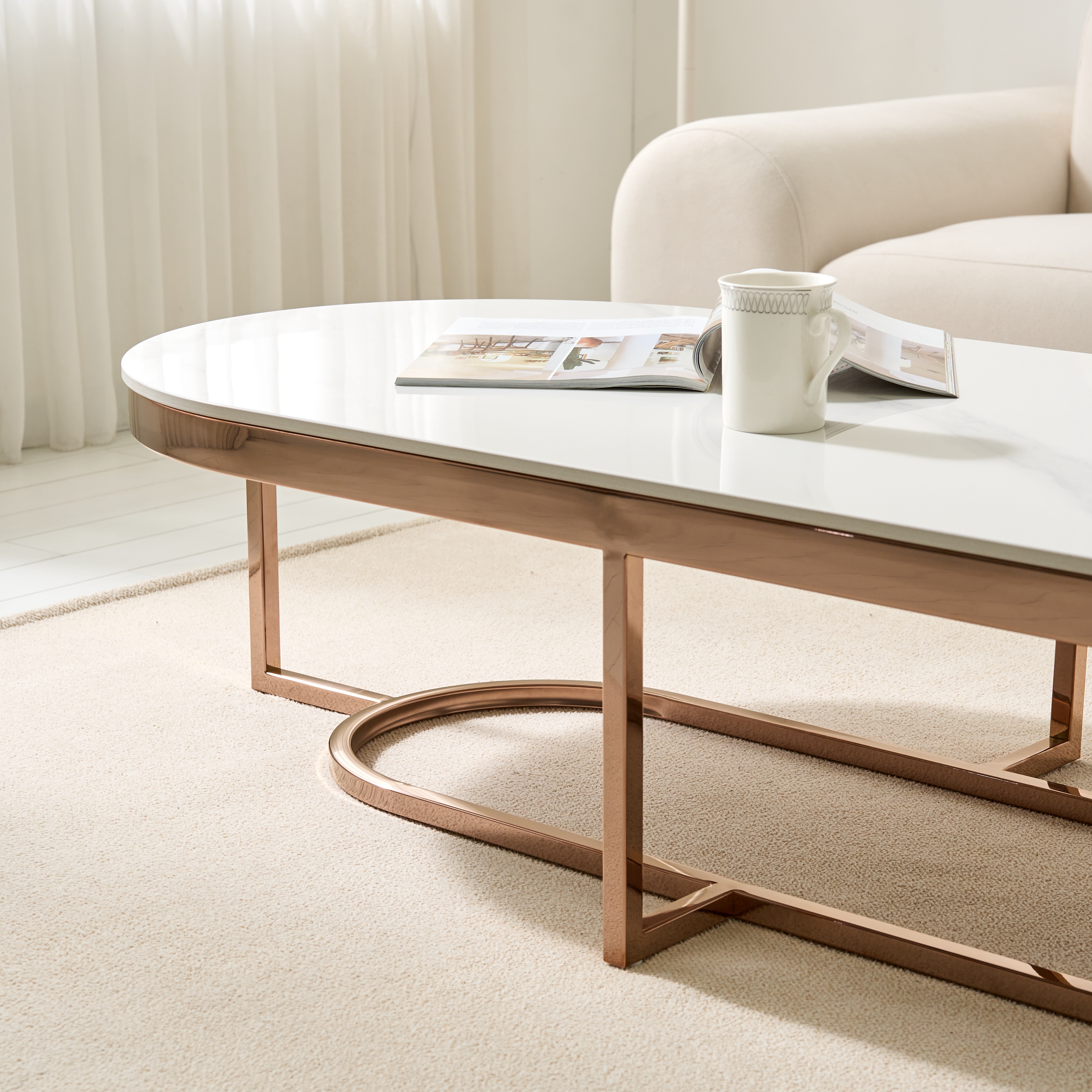 오로라 통 세라믹 거실테이블 쇼파테이블