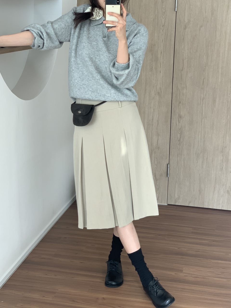 [S-M] 뮤어 볼드 플리츠 미디 스커트 2colors 상세 이미지 23