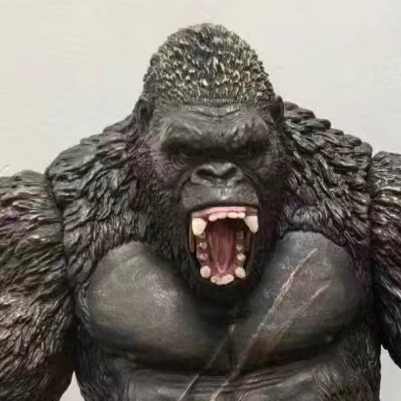 고릴라 오랑우탄 동물 킹콩 괴수 가챠 피규어 키링 굿즈 대 고질라 장난감 모델 영화 버전 스컬 아일랜드 인형 선물 28cm : 히로시마성고릴라