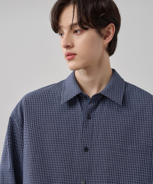 드로우핏 카일로 체크 셔츠  NAVY  DFSH5106NV : SindMill