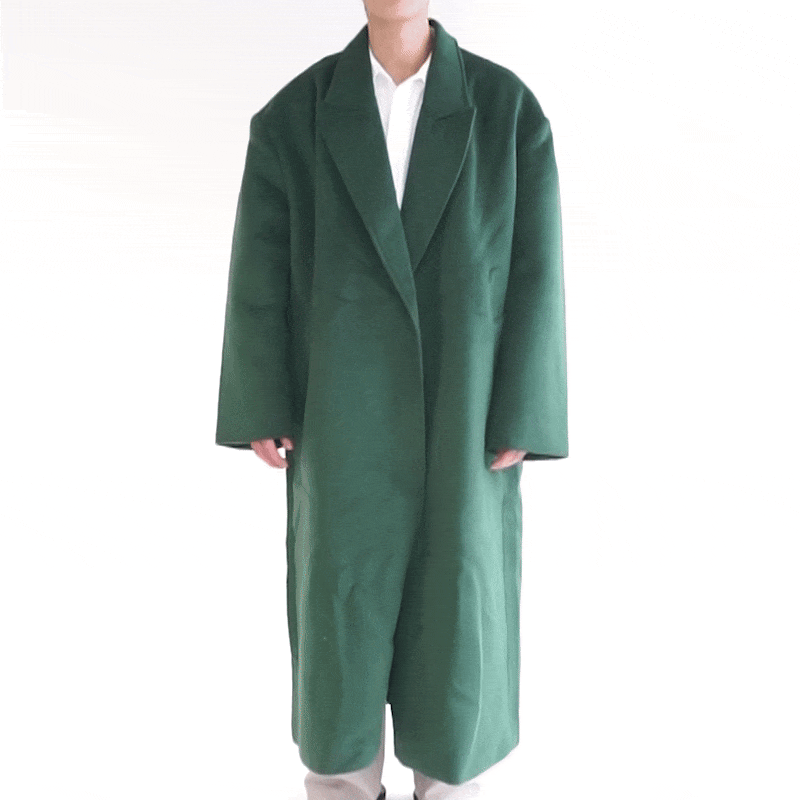 남자 트렌치 봄 코트 2color 롱 오버핏 루즈핏 데일리 허리버클 카라 상세 이미지 7