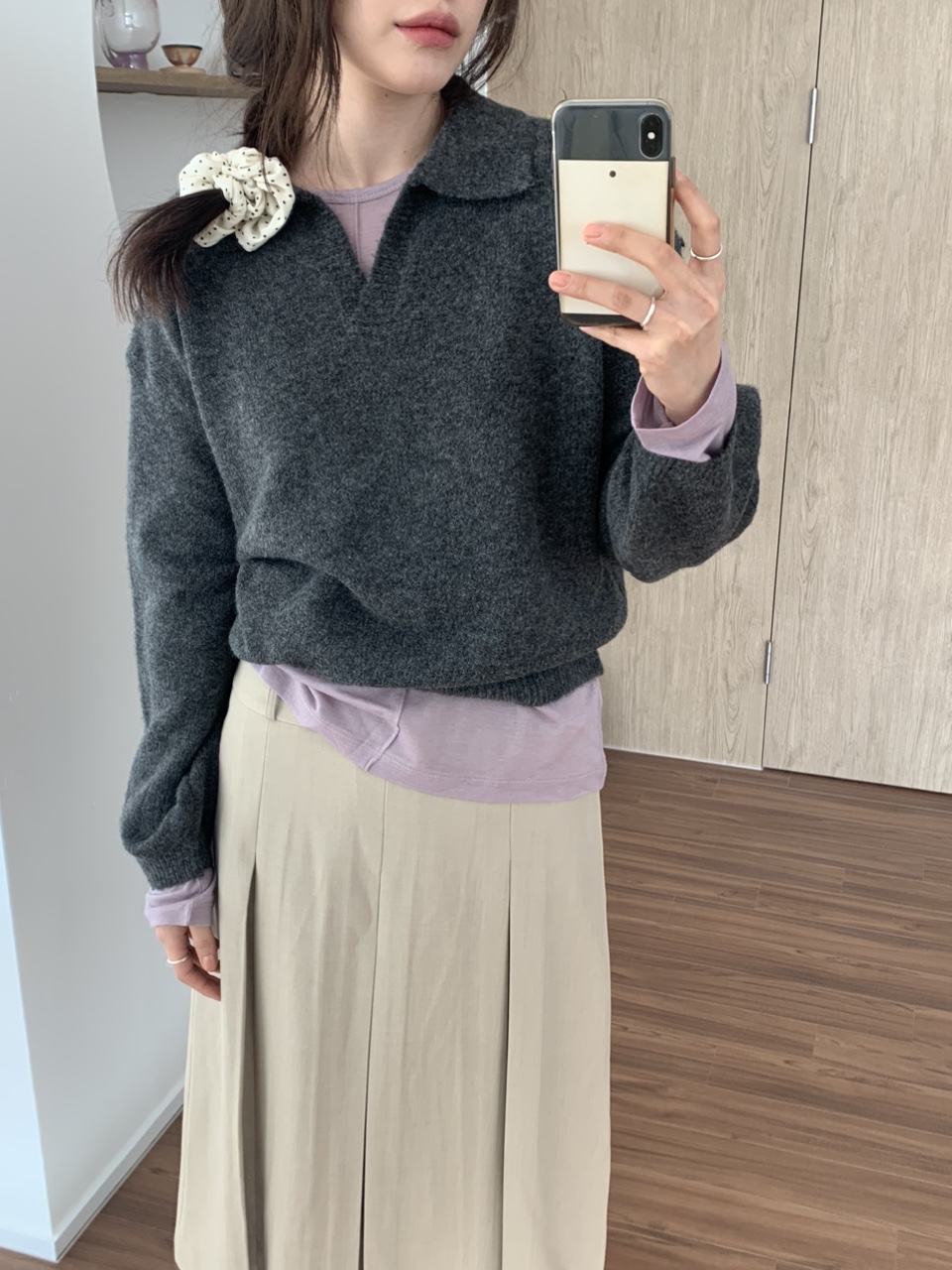 [S-M] 뮤어 볼드 플리츠 미디 스커트 2colors 상세 이미지 32