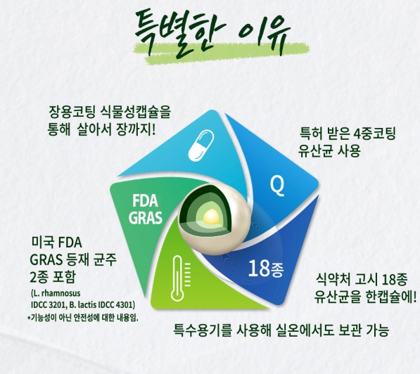 일양약품 장용성 유산균 60캡슐 100억 미국 식물성 - 상세 이미지 3